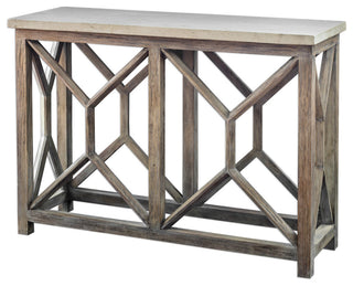 Uttermost Catali Ivory Stone Console Table