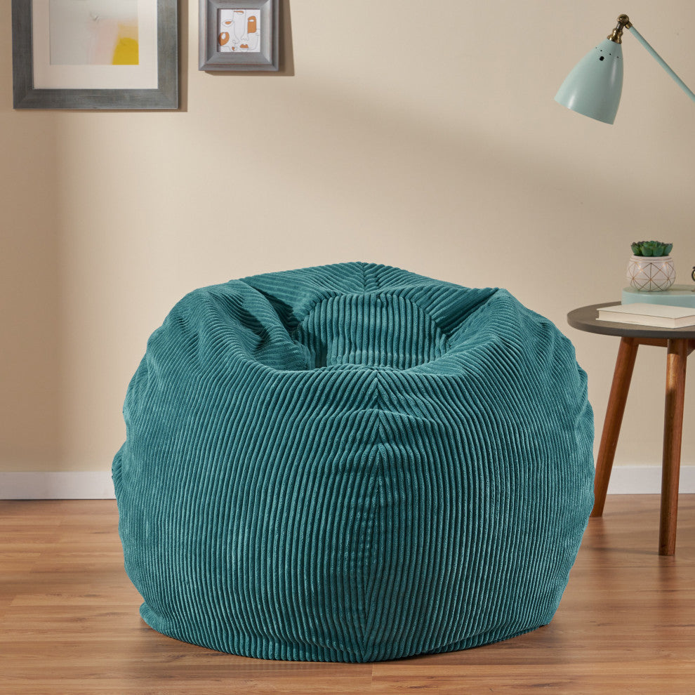 Spring 3 Foot Corduroy Beanbag, Dark Teal
