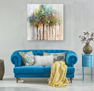 "Color Me Trees" Hand Painted Canvas Art - Wrapped Canvas Painting