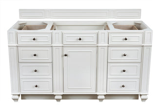 Bristol 60" Single Vanity Bright White, Eternal Jasmine Pearl Quartz