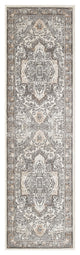 Nourison Quarry 2'2" x 10' Ivory Grey Taupe Vintage Indoor Rug