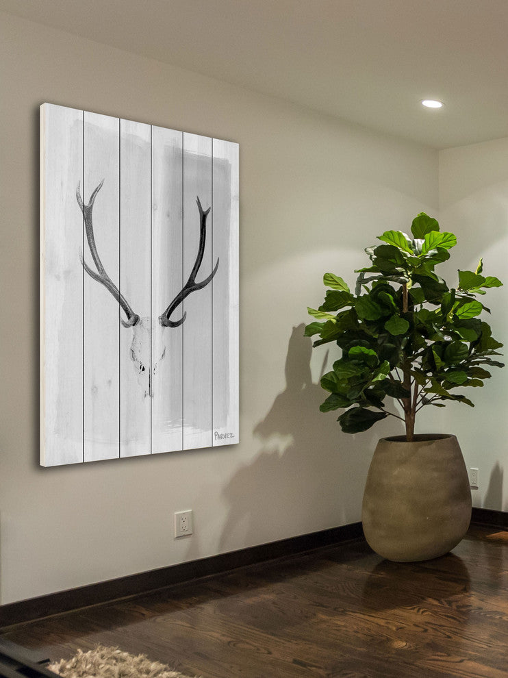 "Head Gear" Painting Print on White Wood, 24"x36"