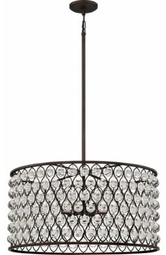 Quoizel AX2826PN Six Light Pendant Alexandria Palladian Bronze