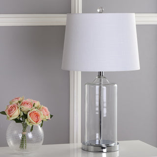 Walsh 25" Glass Table Lamp, Chrome
