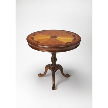 Butler Carissa 30" Round Brown Pedestal Table, Cherry - 533101
