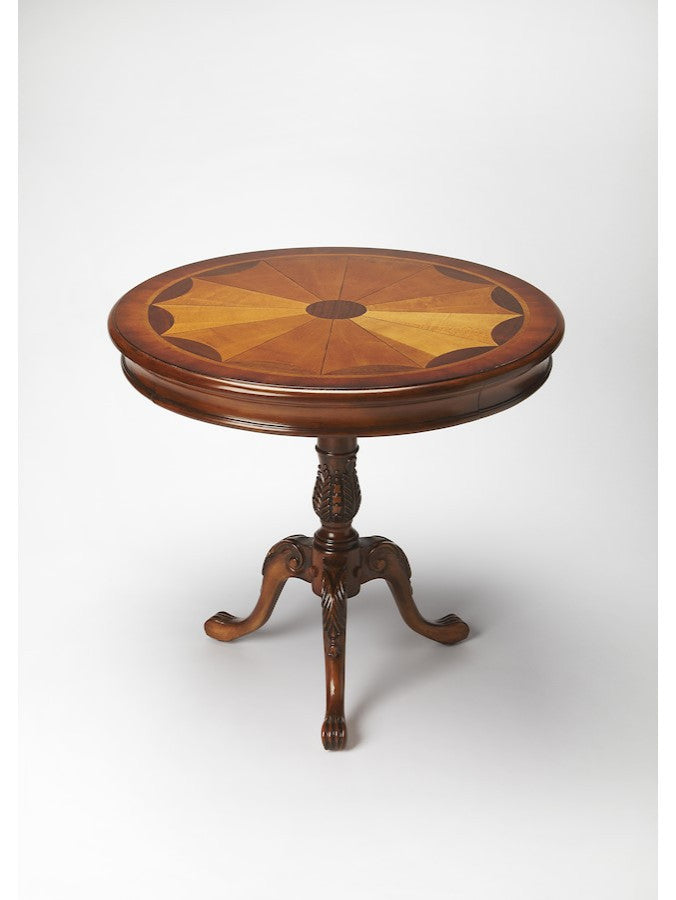 Butler Carissa 30" Round Brown Pedestal Table, Cherry - 533101