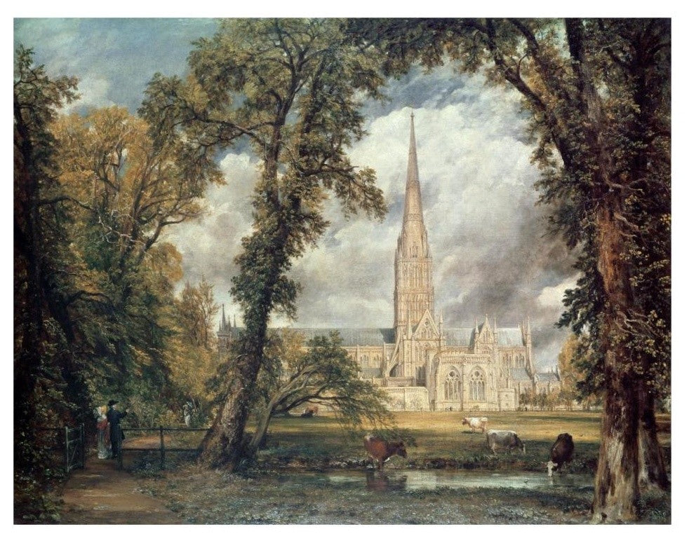 "Salisbury Cathedral" Digital Paper Print by John Constable, 32"x25"