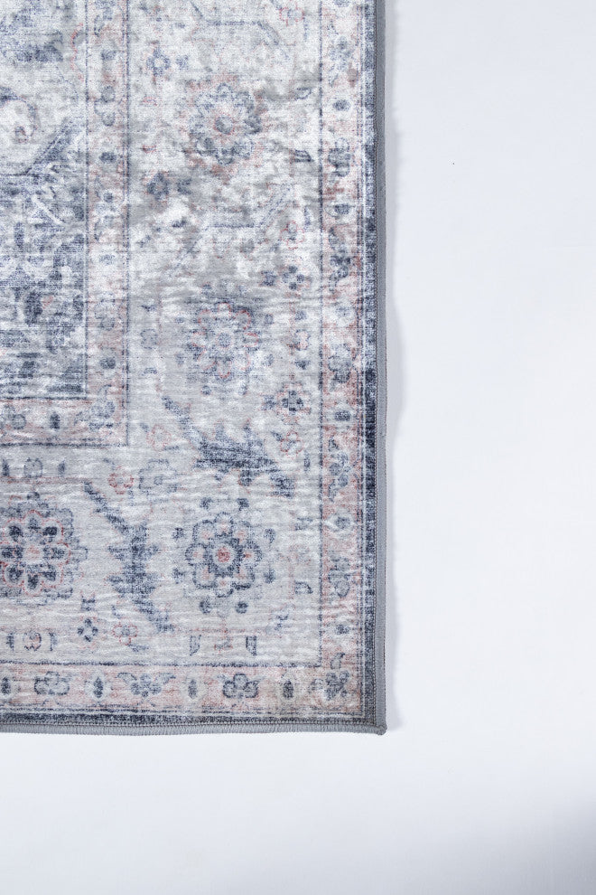 Momeni Karachi Polyester Grey Area Rug 5'x8'