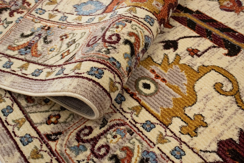 Noori Rug Traditional Velda Ivory/Beige Runner