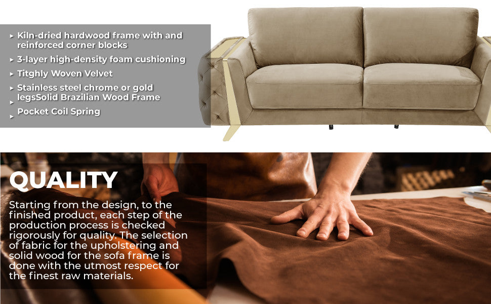 Lorenzo Velvet  Loveseat