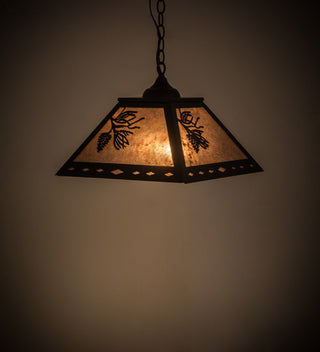 16 Square Balsam Pine Pendant