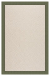Zoe-White Wicker Machine Tufted Rectangle Rug, Plant Green, 5'x8'