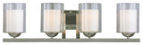 Cosmo 4-Light Bathroom Light, Satin Nickel