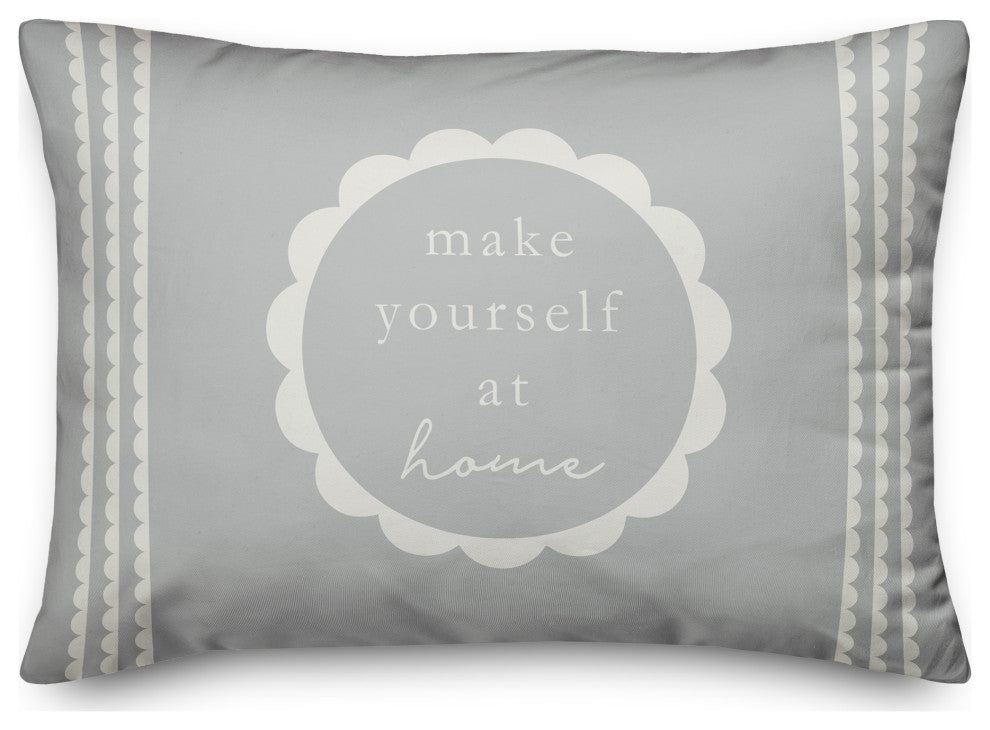 Make Yourself At Home Scalloped 6 14x20 Spun Poly Pillow