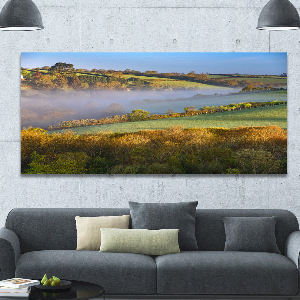 Cornwall South West England, Landscape Canvas Art Print, 60"x28"