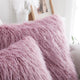 Mongolian Faux Fur Pillow Shell Set, Lilas, 20"x20"