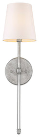 1 Light Antique Silver Wall Sconce with Shade