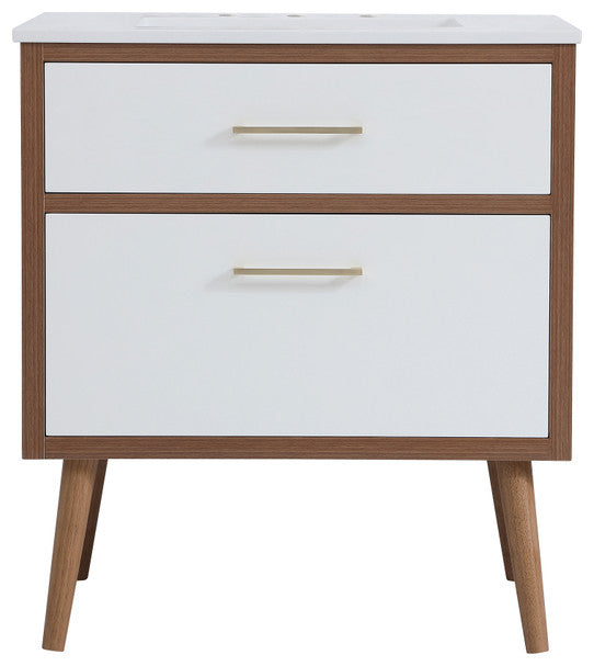 Home Living White 30" Bathroom Vanity