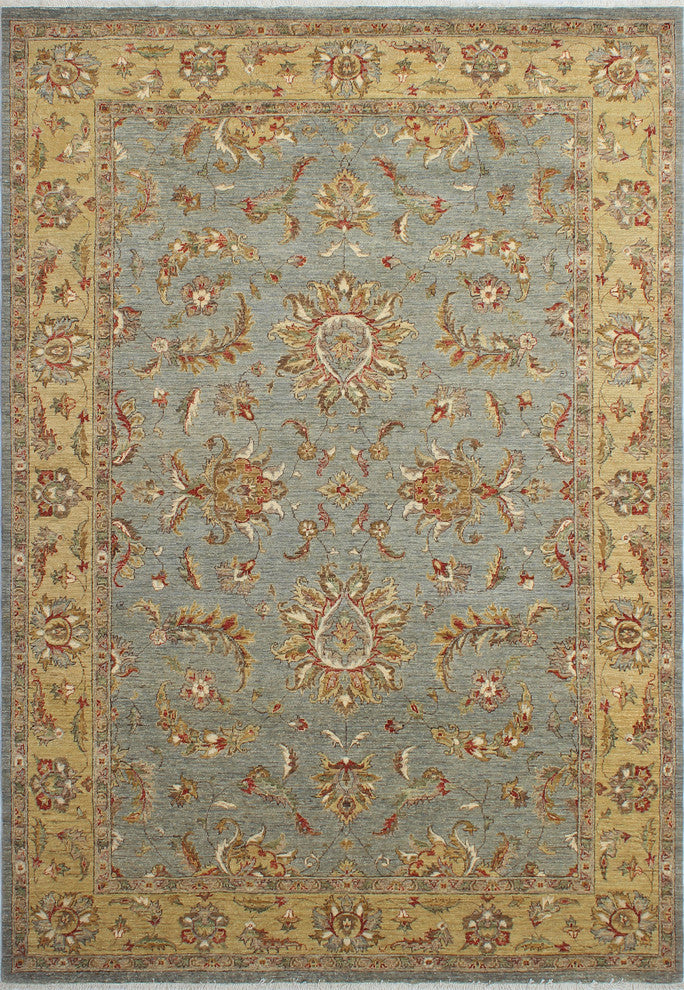 Peshawar Fine Chobi Darold Gray Rug, 7'1x10'1