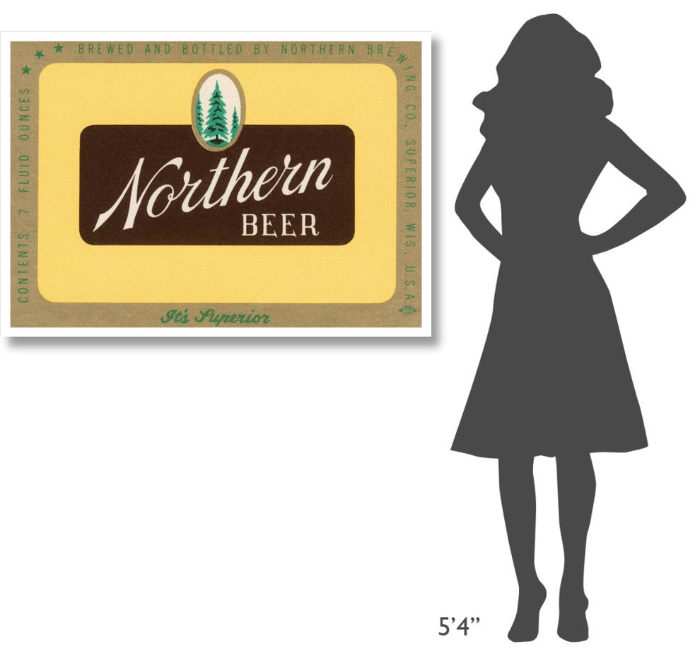 "Northern Beer" Digital Paper Print by Vintage Booze Labels, 46"x33"