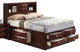 Emma Mason Signature Radiance Full PU Storage Bed in Cherry