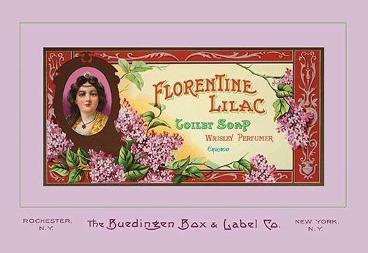 Florentine Lilac Toilet Soap - Fine Art Giclee Print 24" x 36"
