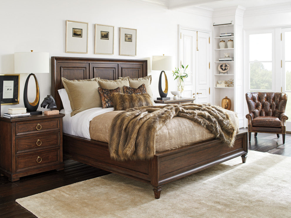 Walnut Creek Wood Panel Bed 6/6 King
