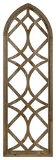 Light Brown Wooden Window Panel Wall D"cor