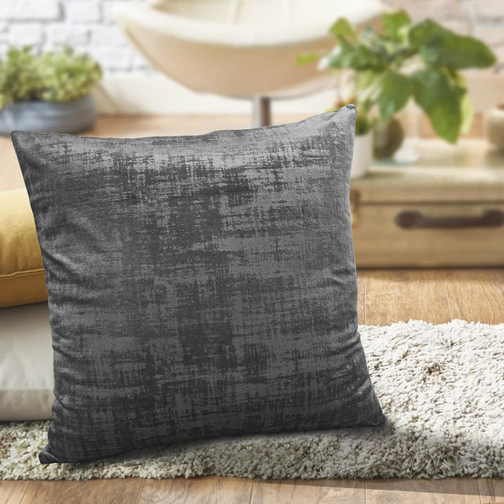 Serenta Textured Velvet Pillow Shell, Set of 4, Peat