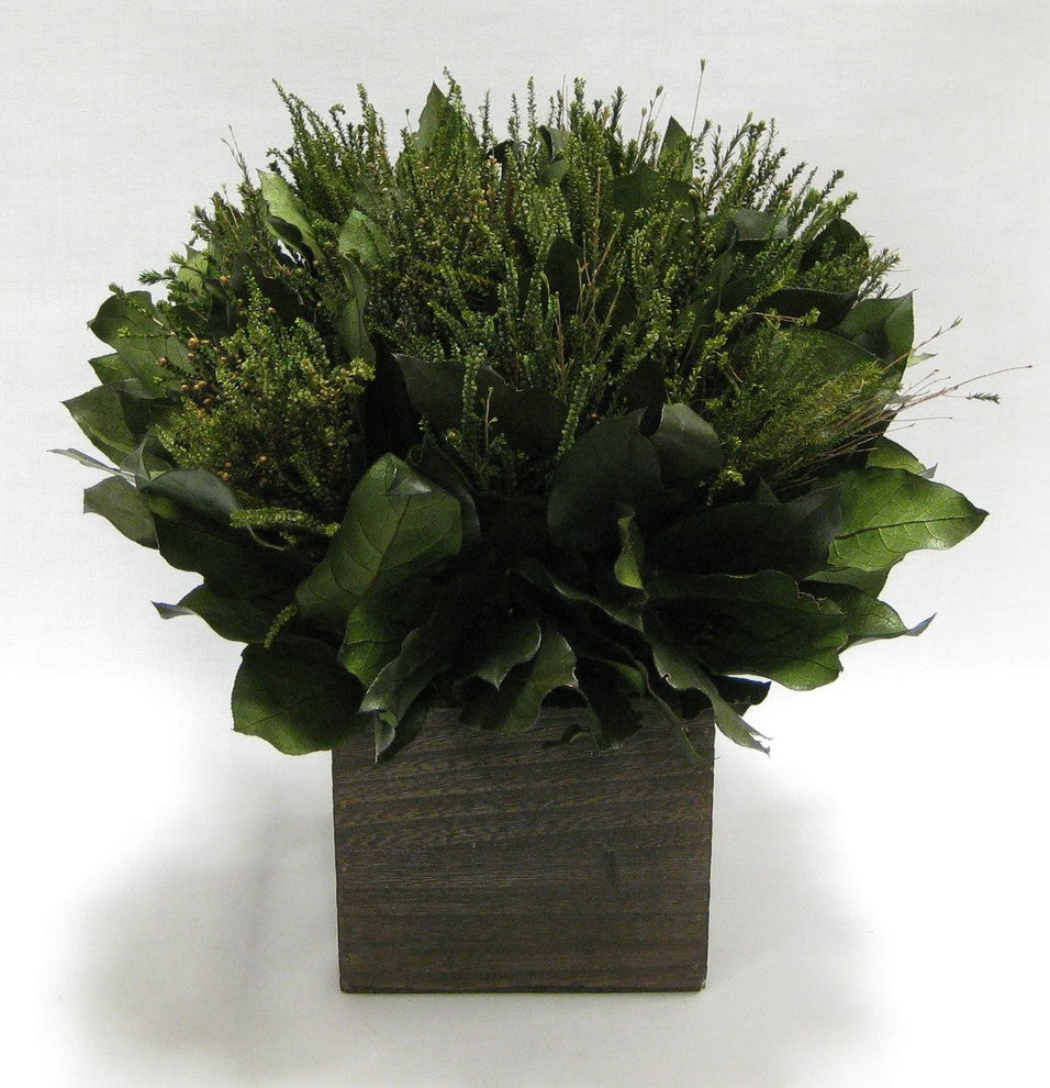 Wooden Container Brown Stain, Salal