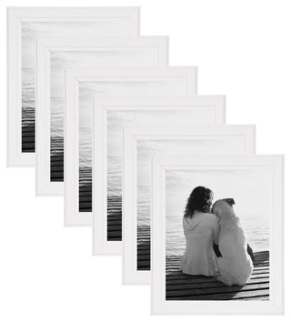 Kieva Solid Wood Picture Frame Set, Black 4x6, White, 8x10