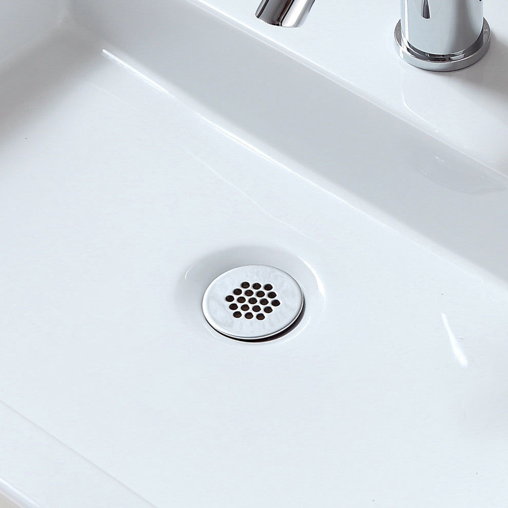 Bathroom Faucet Grid Drain Strainer Without Overflow, Chrome