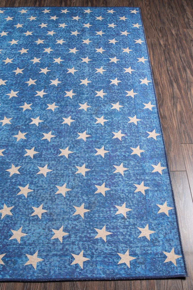 Novogratz District DISTRDIS-7BLU Rug, 7'6"x9'6"