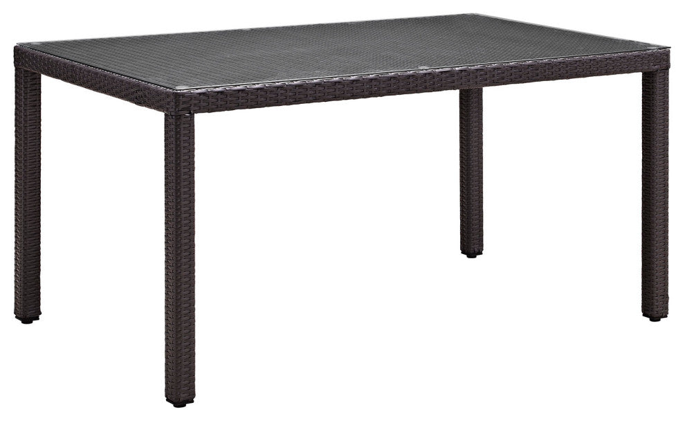 Espresso White Convene 7 Piece Outdoor Patio Dining Set