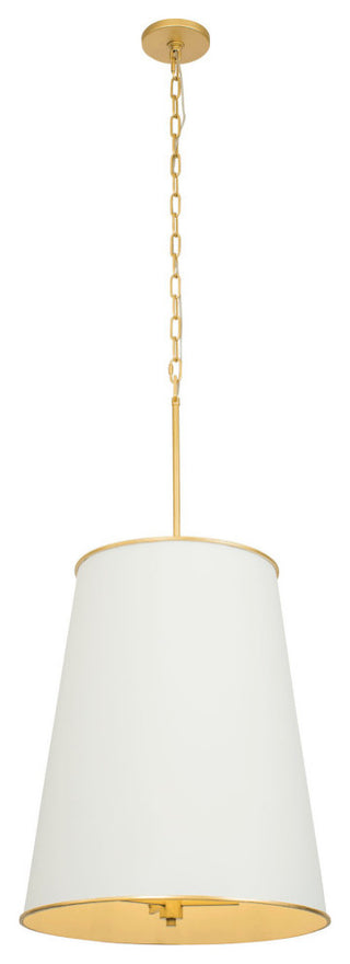 Coco 9-Lt  Foyer - Matte White/French Gold