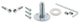 Single Dummy Knob With Keyhole, Deco Plate With Crystal Knob, Bright Chrome
