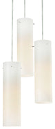 Soho 3 Light Round Pendant, White Shades