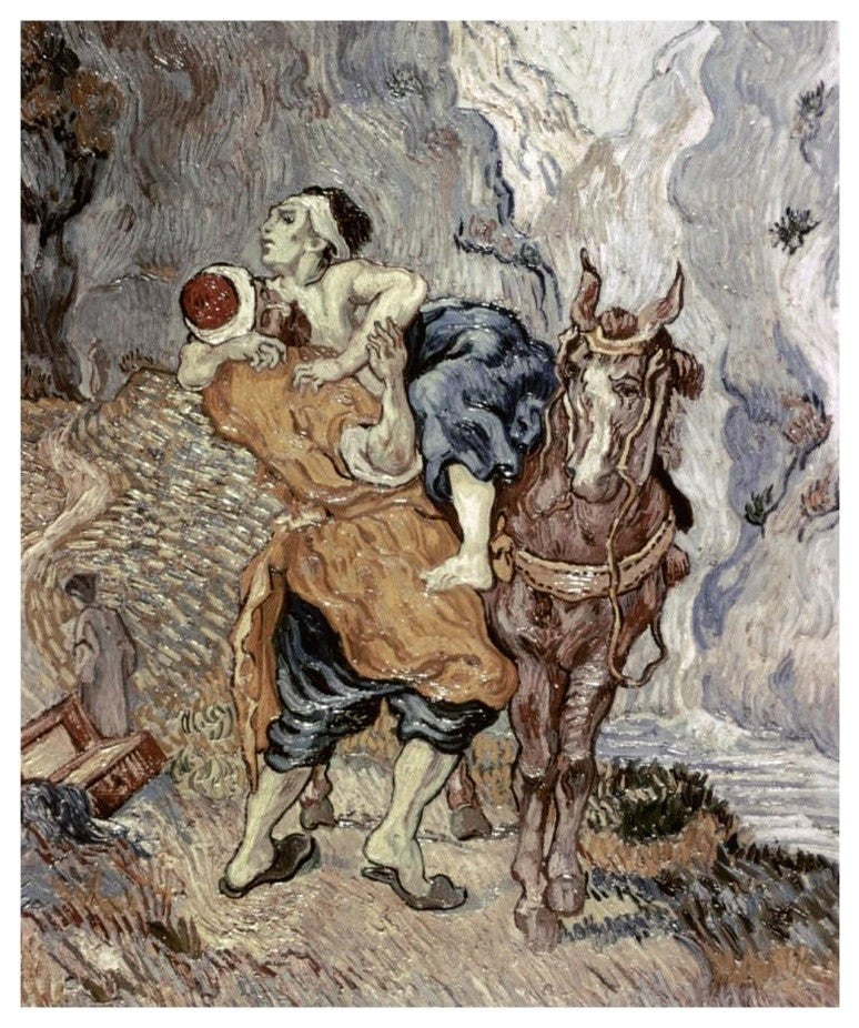 "The Good Samaritan (After Delacroix)" Paper Print by Vincent Van Gogh, 15"x18"