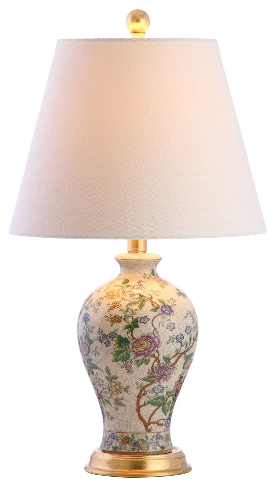 Grace 24" Floral Table Lamp, Multi-Colored