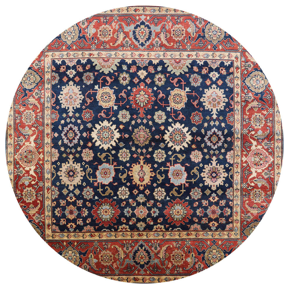 Ahgly Company Indoor Round Mid-Century Modern Area Rugs, 5' Round