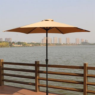 9' Pole Umbrella With Carry Bag, Taupe