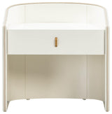 Collins Lacquer Nightstand, Cream