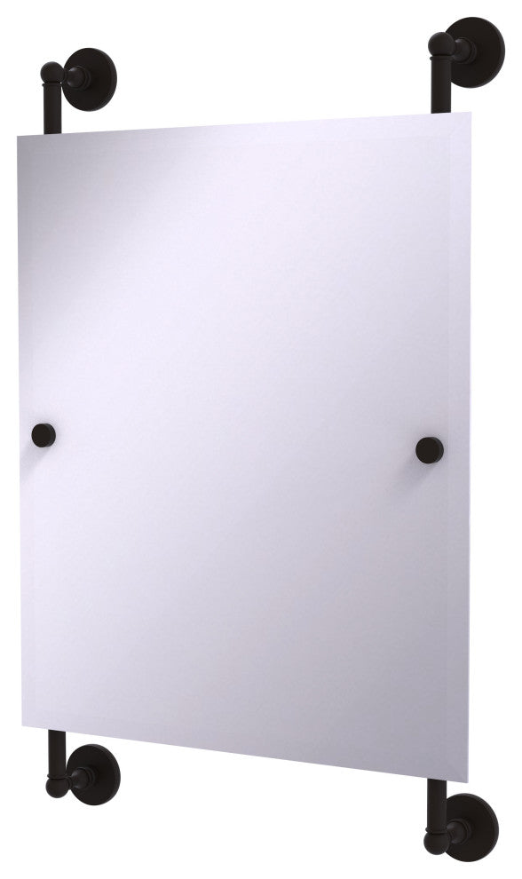 Prestige Skyline Rectangular Frameless Rail Mounted Mirror, Oil Rubbed Bronze