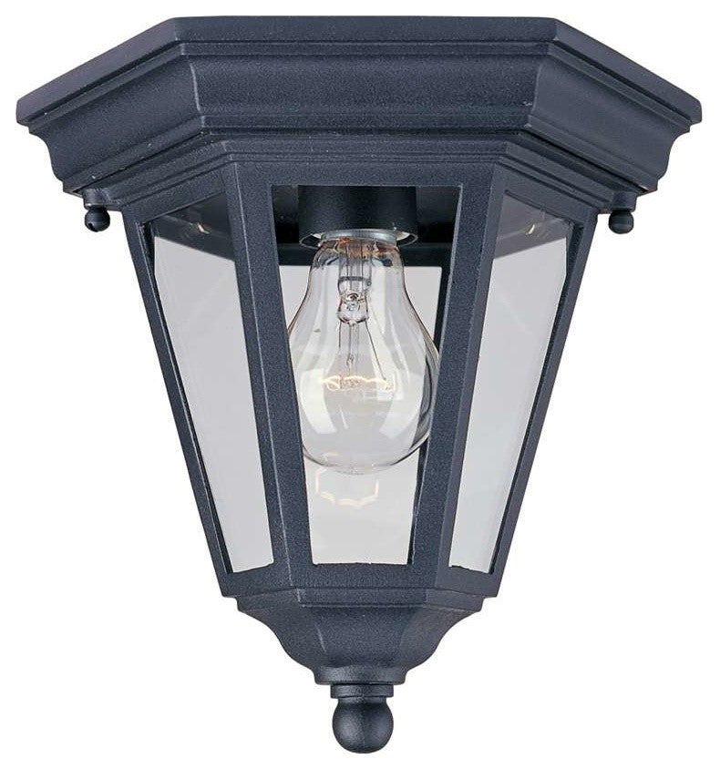 Maxim Westlake Cast 1-Light Outdoor Ceiling Mount Black - 1027BK