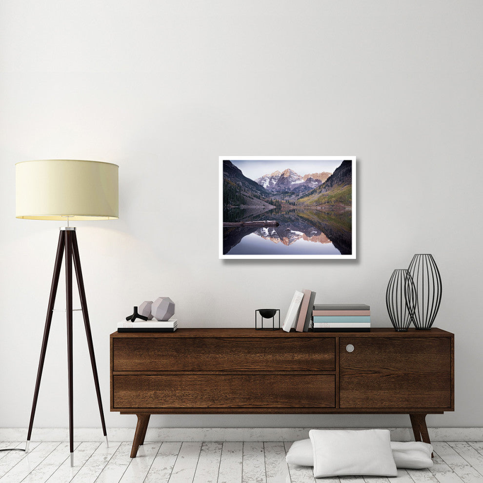 "Maroon Bells reflected, Snowmass Wilderness, White River NP" Paper Art, 34"x26"