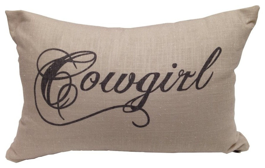 Linen Pillow, Cowgirl