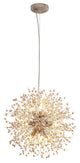 Wooden Beaded Dandelion Firework Chandelier, 9 Lights