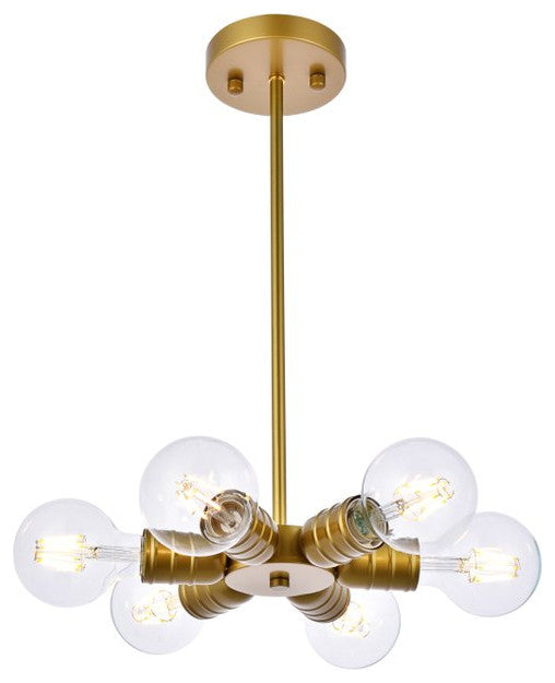 Reese 6-Light Brass Pendant
