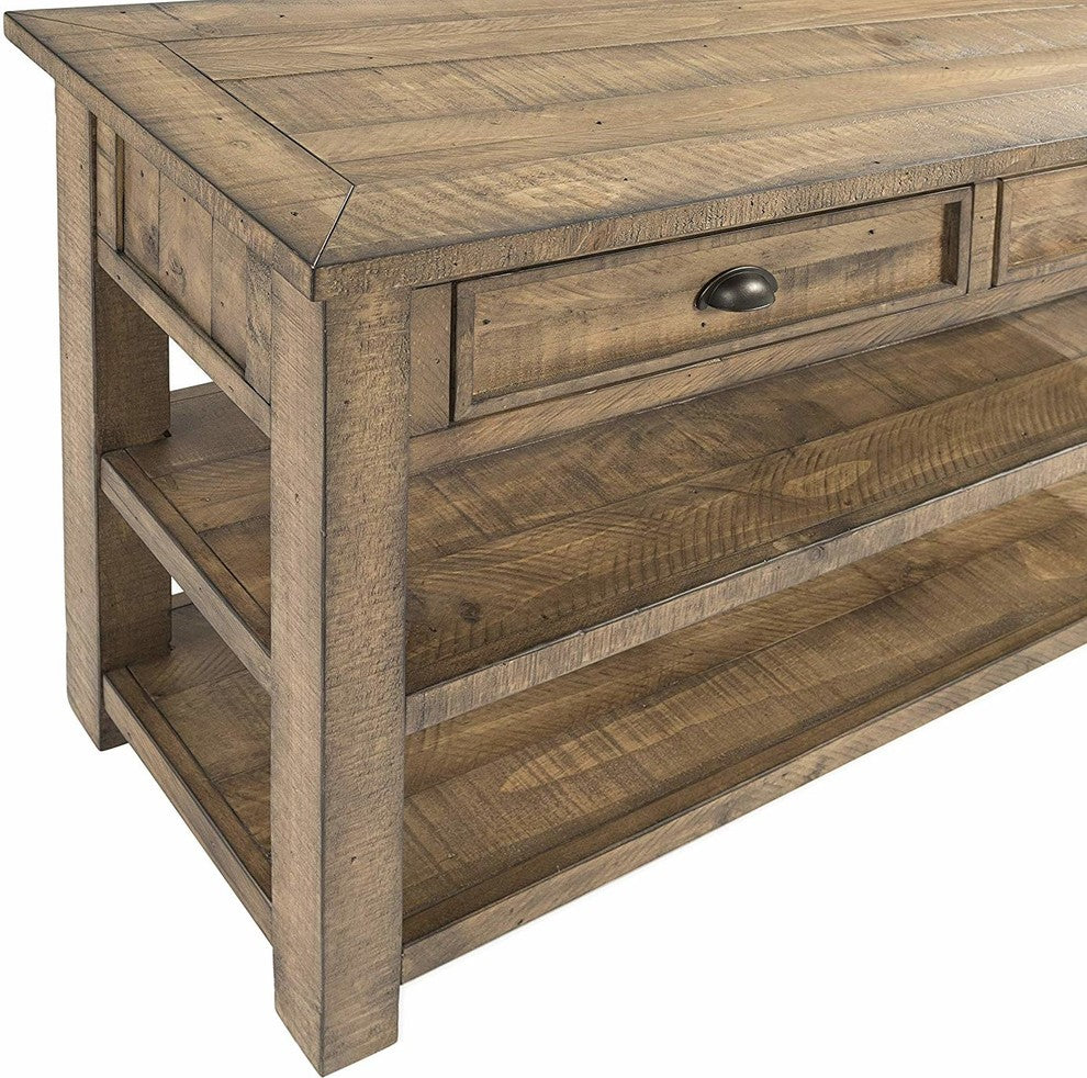 Monterey Solid Wood Sofa Console Table, Natural