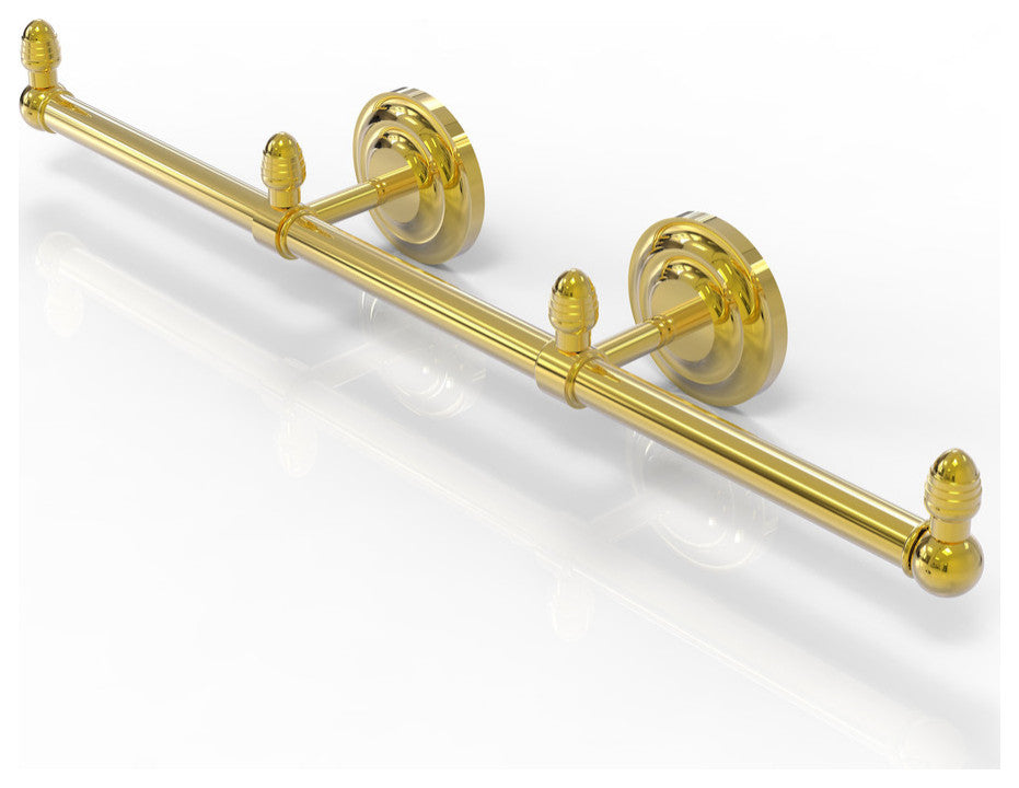 Que New 3 Arm Guest Towel Holder, Polished Brass